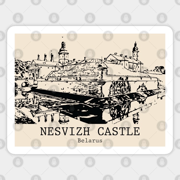 Nesvizh Castle - Belarus Sticker by Lakeric